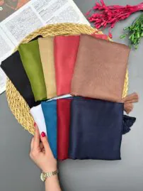 روسری تک رنگ نخی فروشگاه مادام بلا