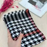 شال بافت ضخیم طرح پیچازی شال مادام بلا