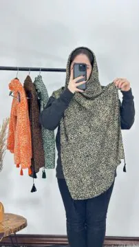 شال پاییزه ضخیم زنانه طرح پلنگی