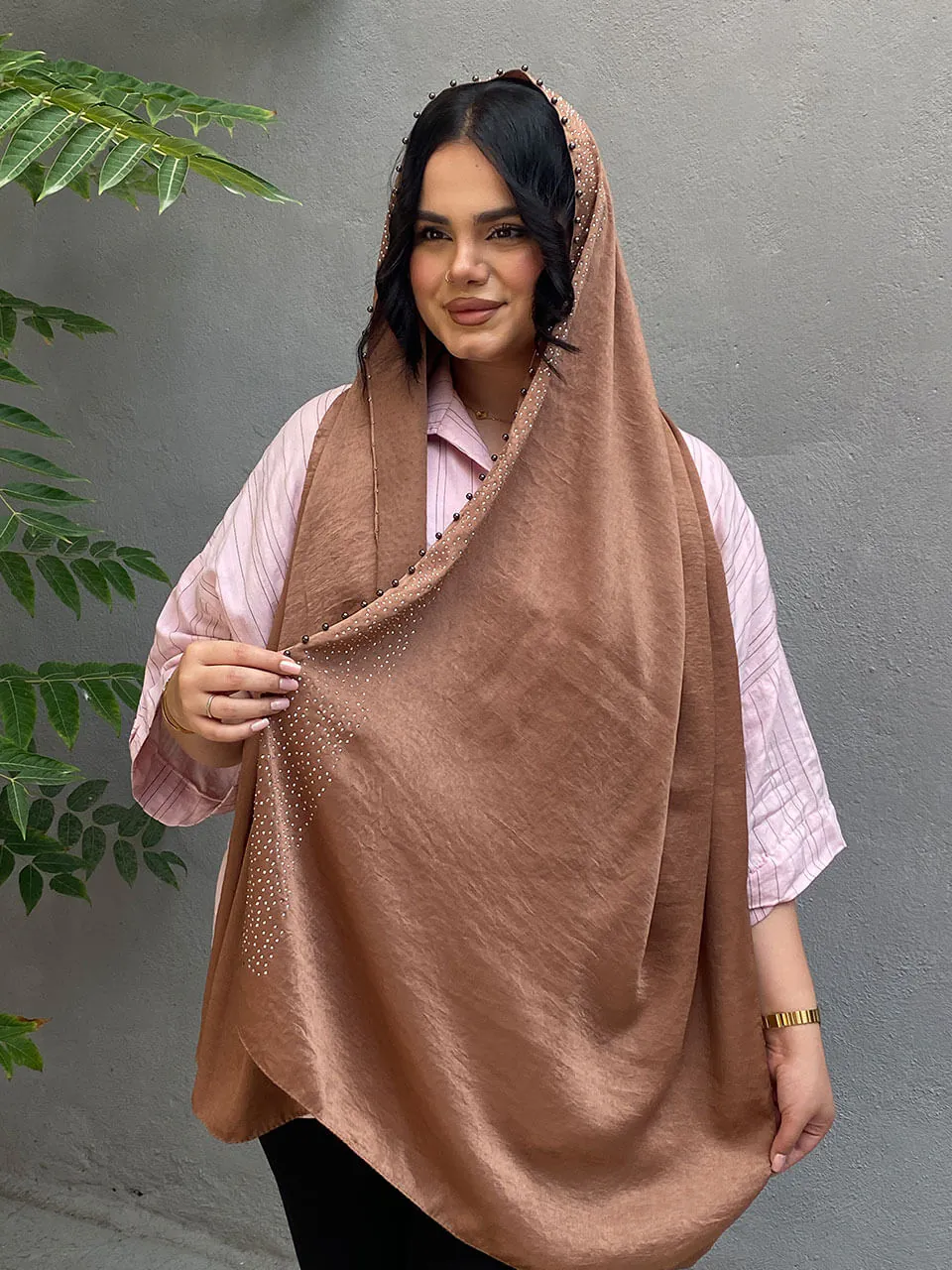 شال نگینی مرواریدی مادام بلا