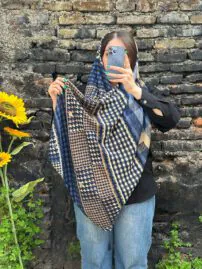 شال پیچازی ترکیبی نخی مادام بلا رشت