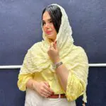 شال شکوفه حریر پاستیلی مادام بلا