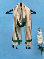 شال میکس سبز نخی مادام بلا