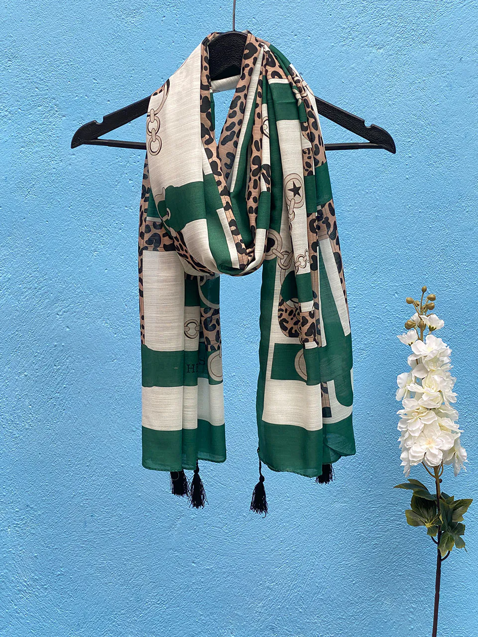 شال میکس سبز نخی مادام بلا