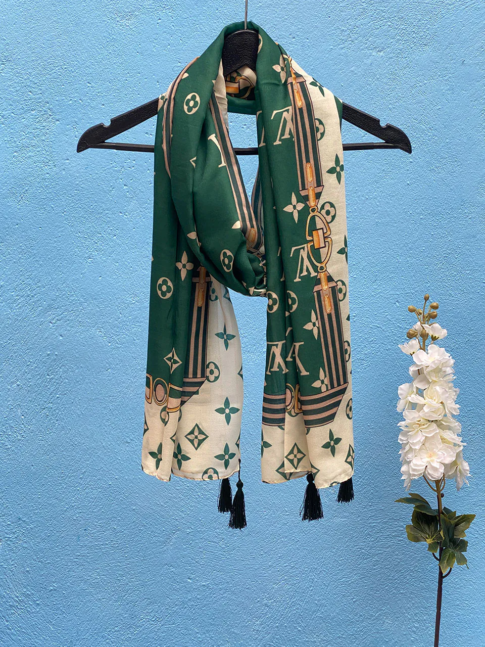 شال میکس سبز نخی مادام بلا