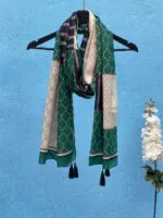 شال میکس سبز نخی مادام بلا