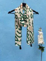 شال میکس سبز نخی مادام بلا