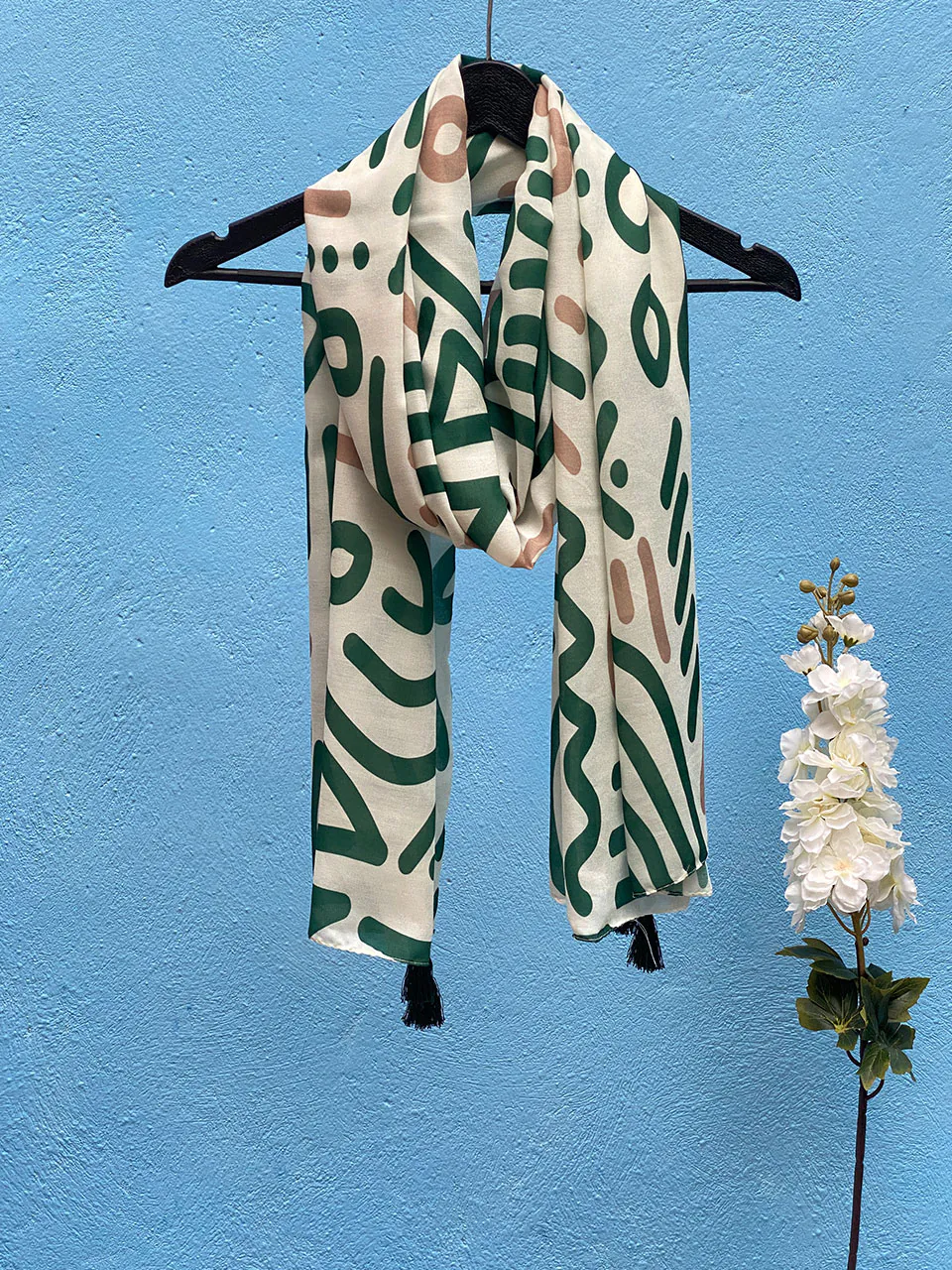 شال میکس سبز نخی مادام بلا