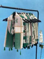 شال میکس سبز نخی مادام بلا