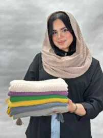 شال سوپرنخ صدفی تک رنگ مادام بلا رشت