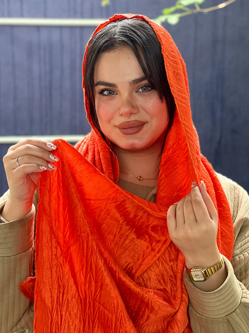 شال موهر مخمل پوم پوم دار مادام بلا