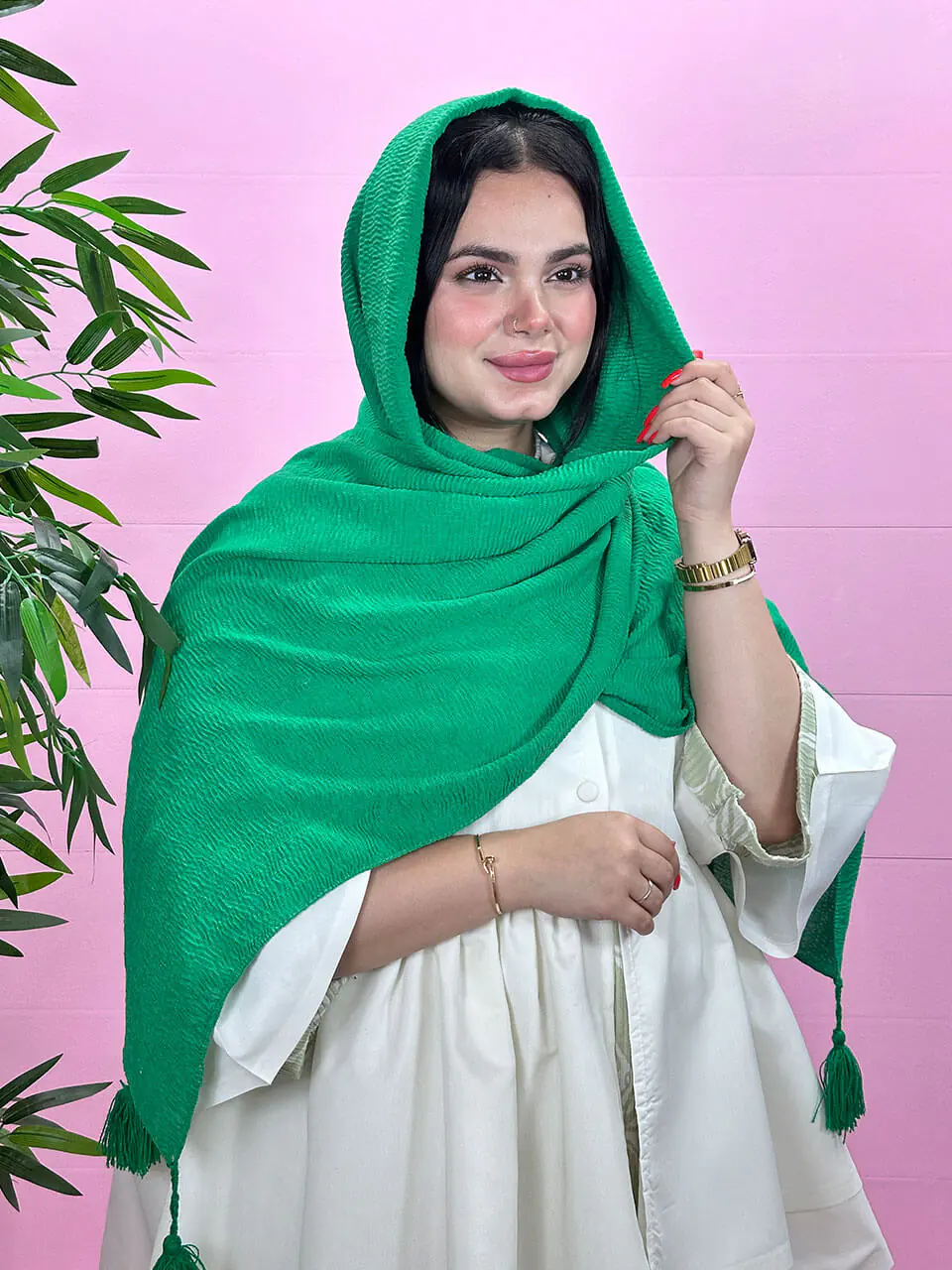 شال پلیسه جناغی پاییزه شال و روسری مادام بلا