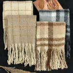 بیگ اسکارف چهارخونه شال مادام بلا