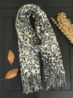 شال موهر پاییزه طرح پلنگی مادام بلا