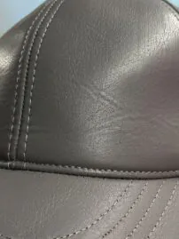 کلاه چرم پره دار تک رنگ مادام بلا