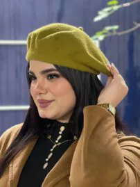 کلاه بافت ریز تک رنگ مادام بلا رشت