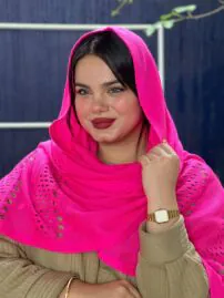 شال بافت تک رنگ شال و روسری مادام بلا