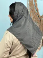 روسری نخی ژاکارد تک رنگ مادام بلا