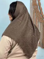 روسری نخی ژاکارد تک رنگ مادام بلا