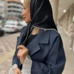 مینی اسکارف مرواریدی