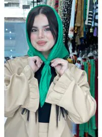 مینی اسکارف نخی تک رنگ