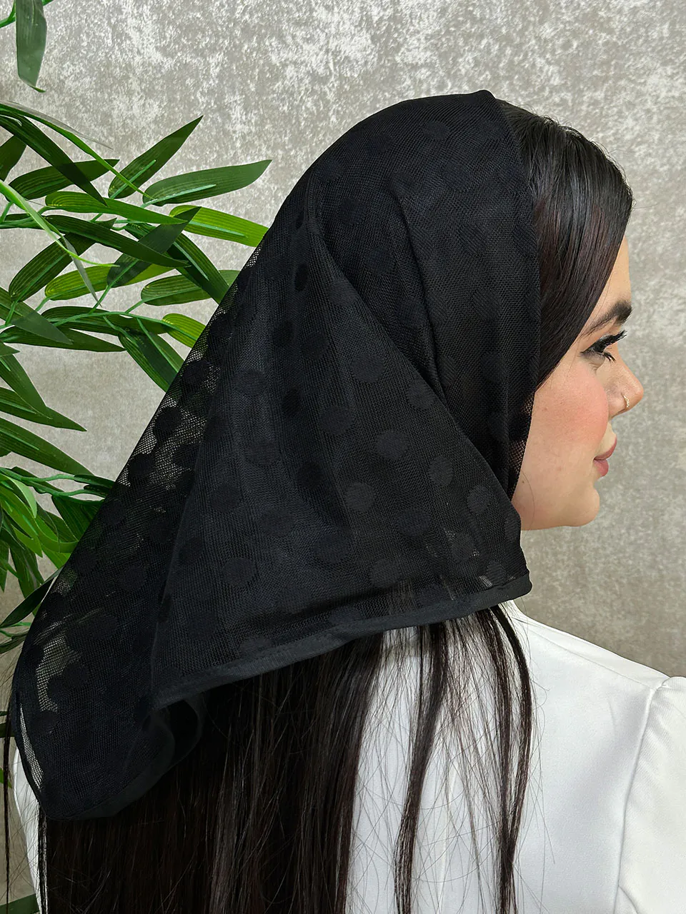 مینی اسکارف توری مشکی