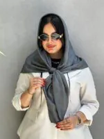 روسری ژاکارد لبه دست دوز مادام بلا