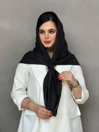 روسری مشکی ابریشم