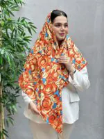 روسری نخی کجرا طرحدار
