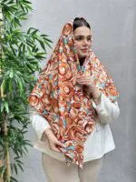 روسری نخی کجرا طرحدار