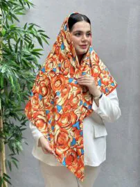 روسری نخی کجرا طرحدار