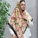 روسری طرح گل هرمس نخی زنانه