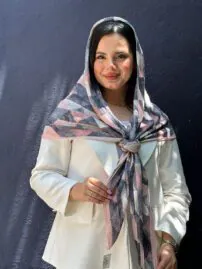 روسری نخی پلیسه زنانه شال مادام بلا