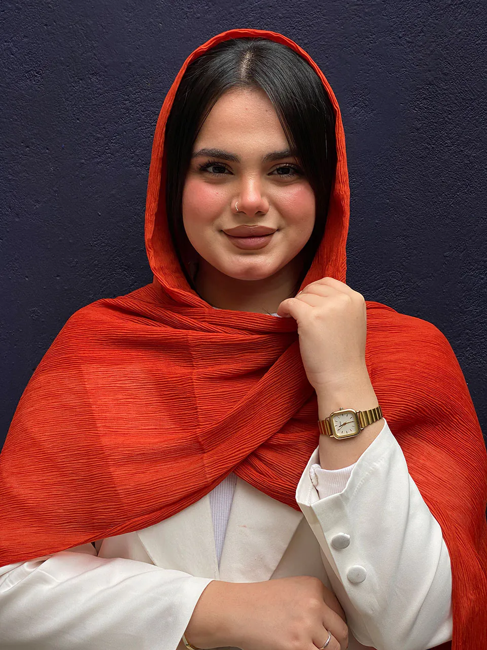 شال نخی پلیسه رشا (6161) - Image 13