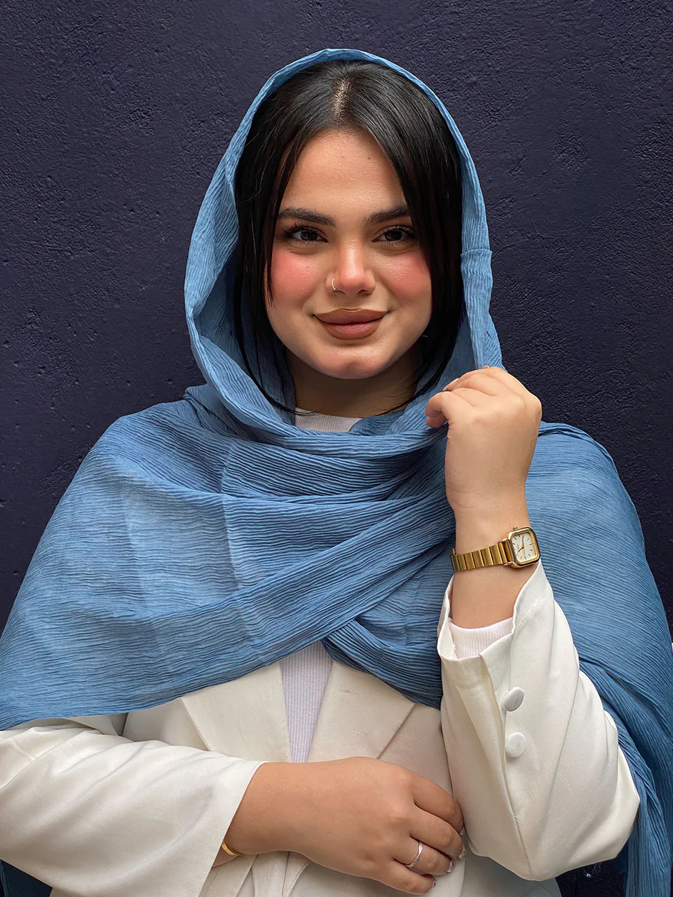 شال نخی تک رنگ زنانه نک مادام بلا