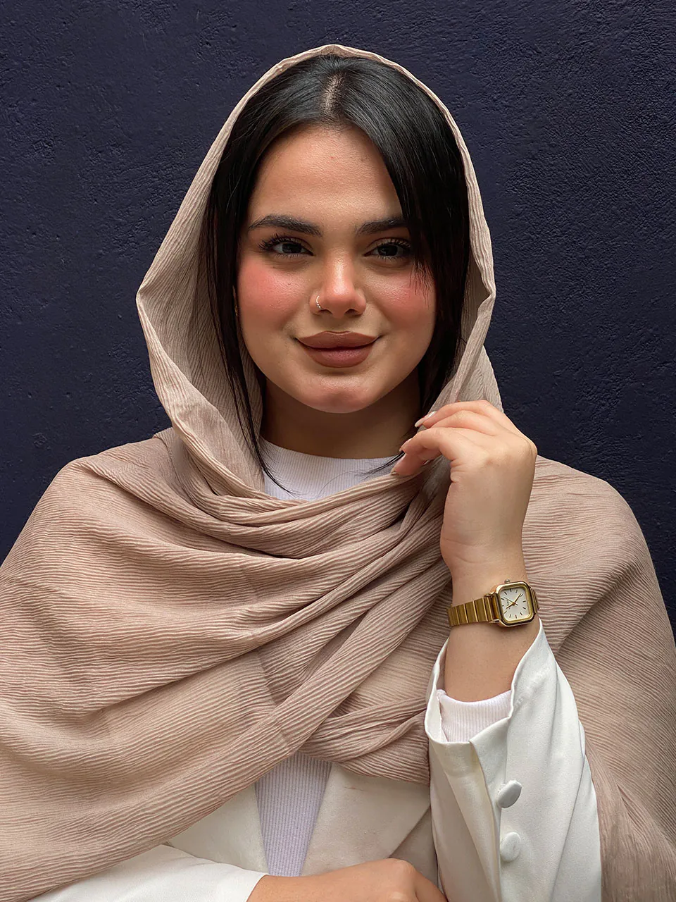 شال نخی تک رنگ زنانه نک مادام بلا