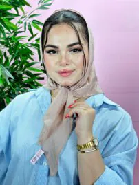 روسری سه گوش تک رنگ اسلپ