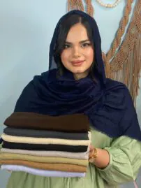 شال نخی تک رنگ