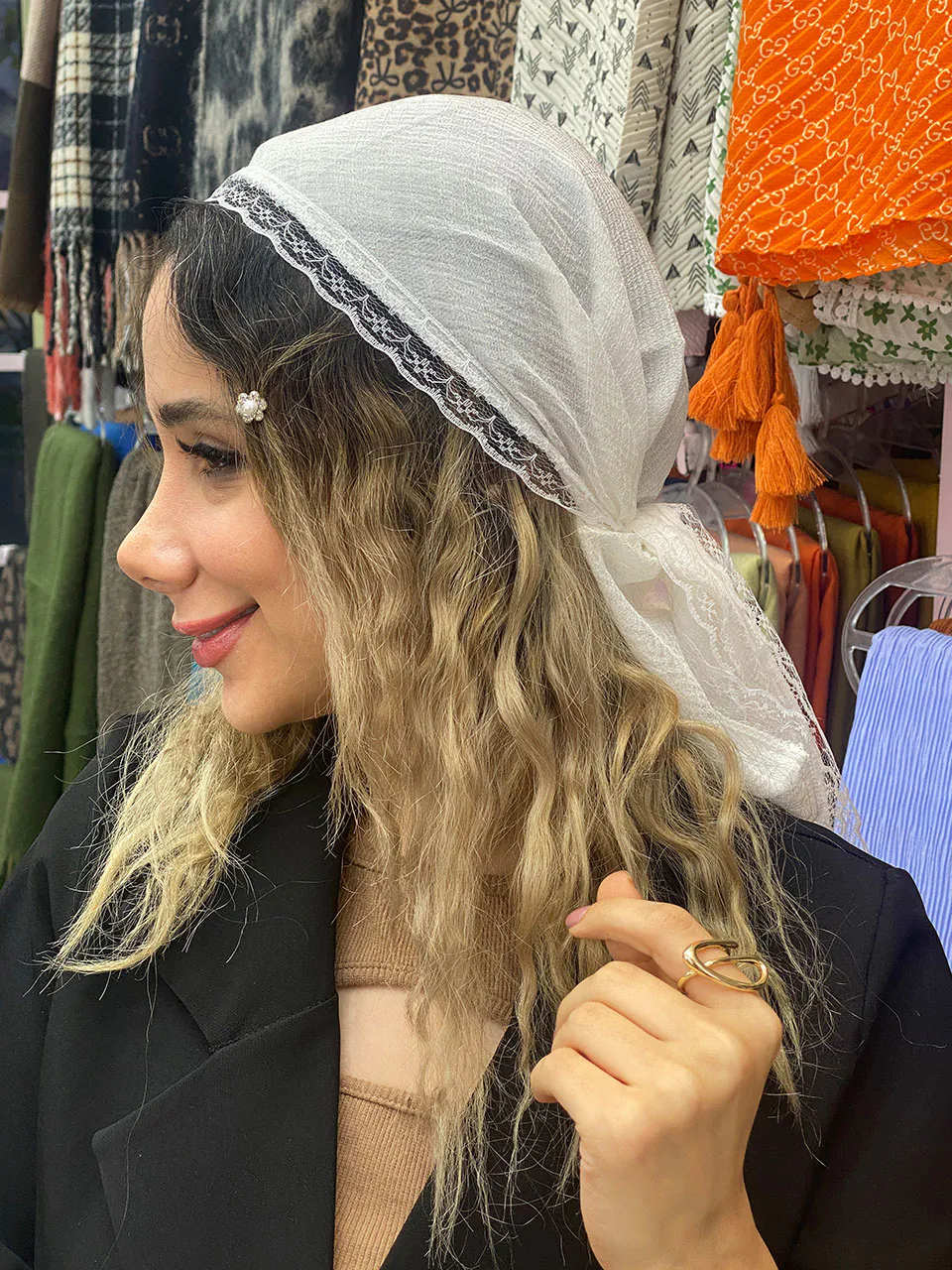 روسری سه گوش حریر