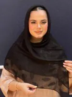روسری مشکی طرحدار یاخما