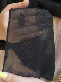 روسری مشکی طرحدار یاخما