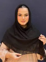 روسری مشکی طرحدار یاخما