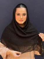 روسری مشکی طرحدار یاخما