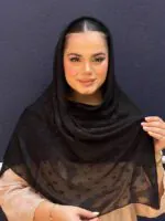 روسری مشکی طرحدار یاخما