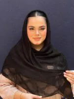 روسری مشکی طرحدار یاخما