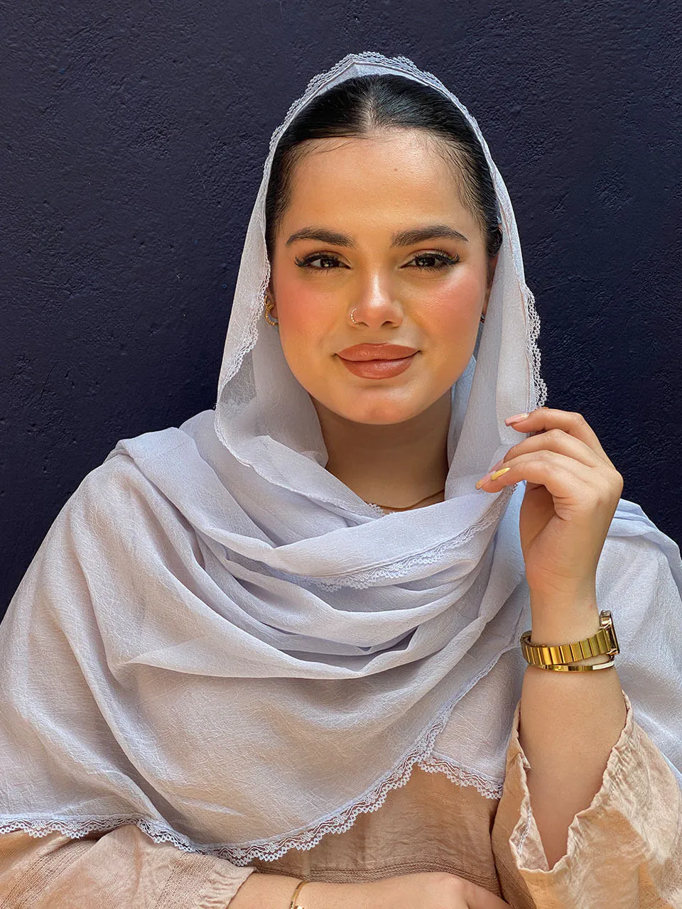 شال حریر پفکی وارداتی مادام بلا