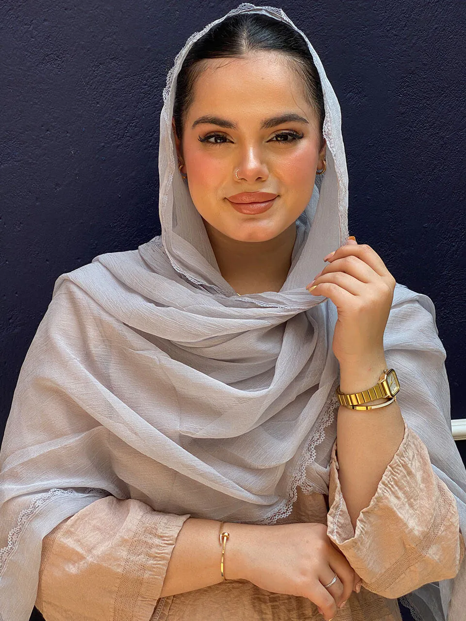 شال حریر پفکی وارداتی مادام بلا