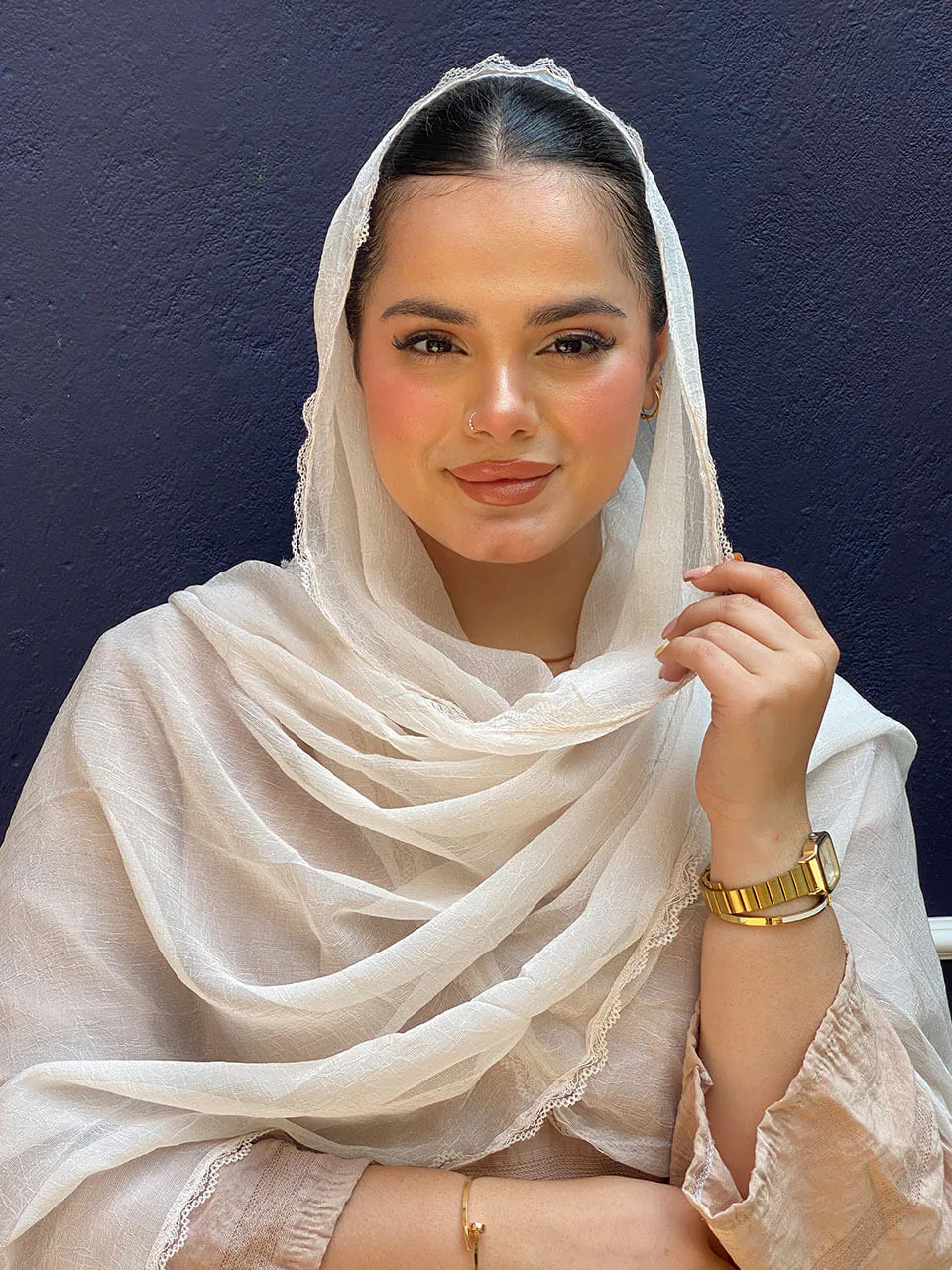 شال حریر پفکی وارداتی مادام بلا