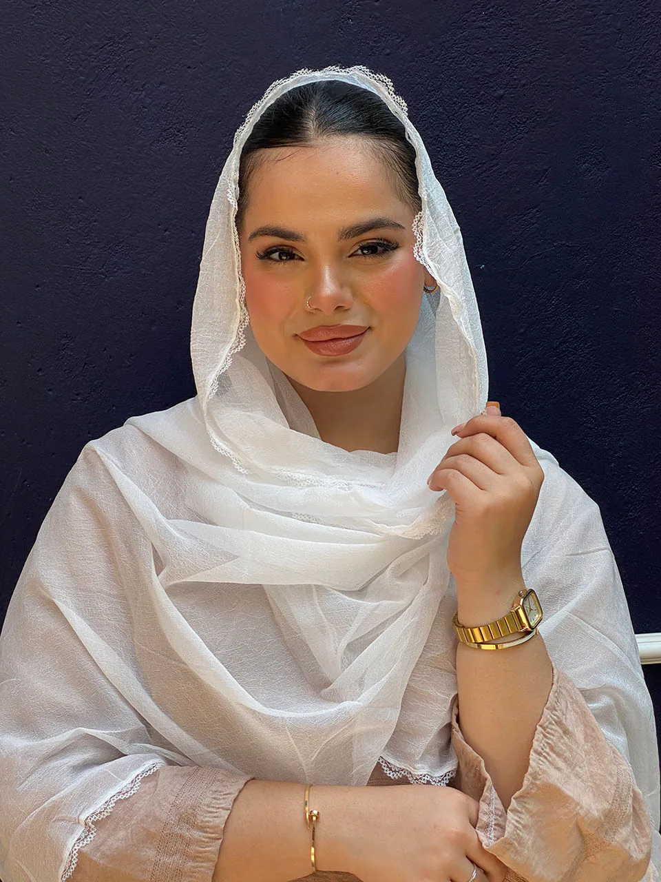 شال حریر پفکی وارداتی مادام بلا