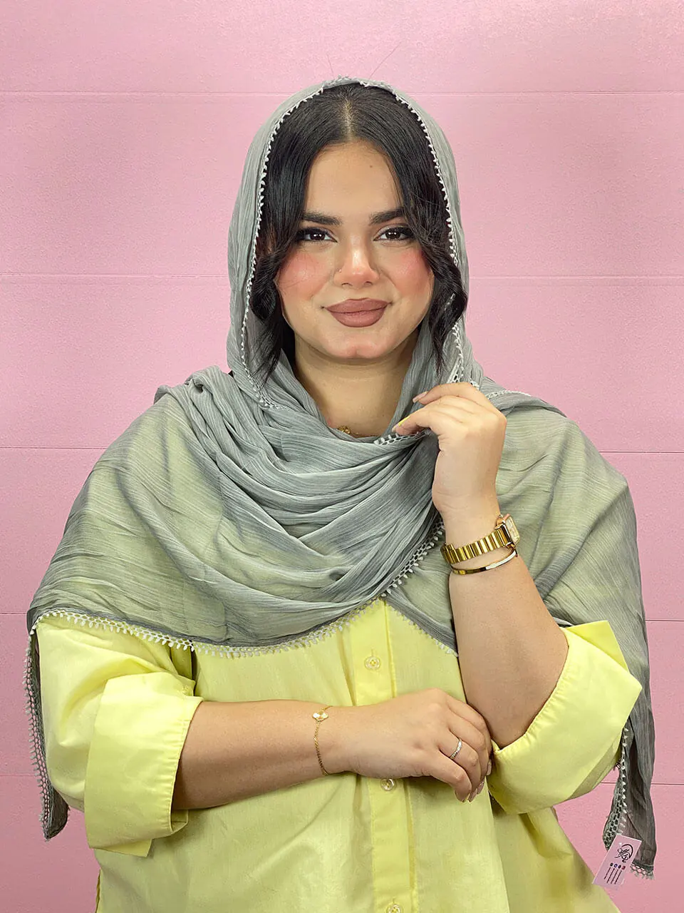 شال لبه دانتل میله ای مادام بلا